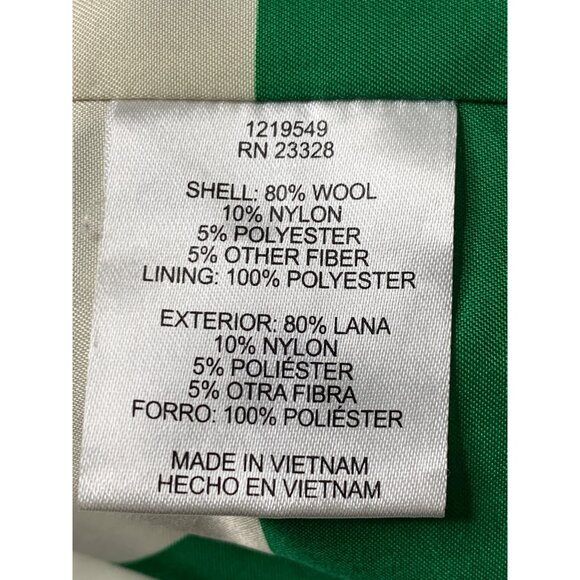 Pendleton Womens Wool Coat Charcoal Gray With Striped Lining Medium RX10348 EUC - Picture 3 of 15